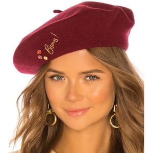 Van Palma Burgundy Wool "Gloria" Beret